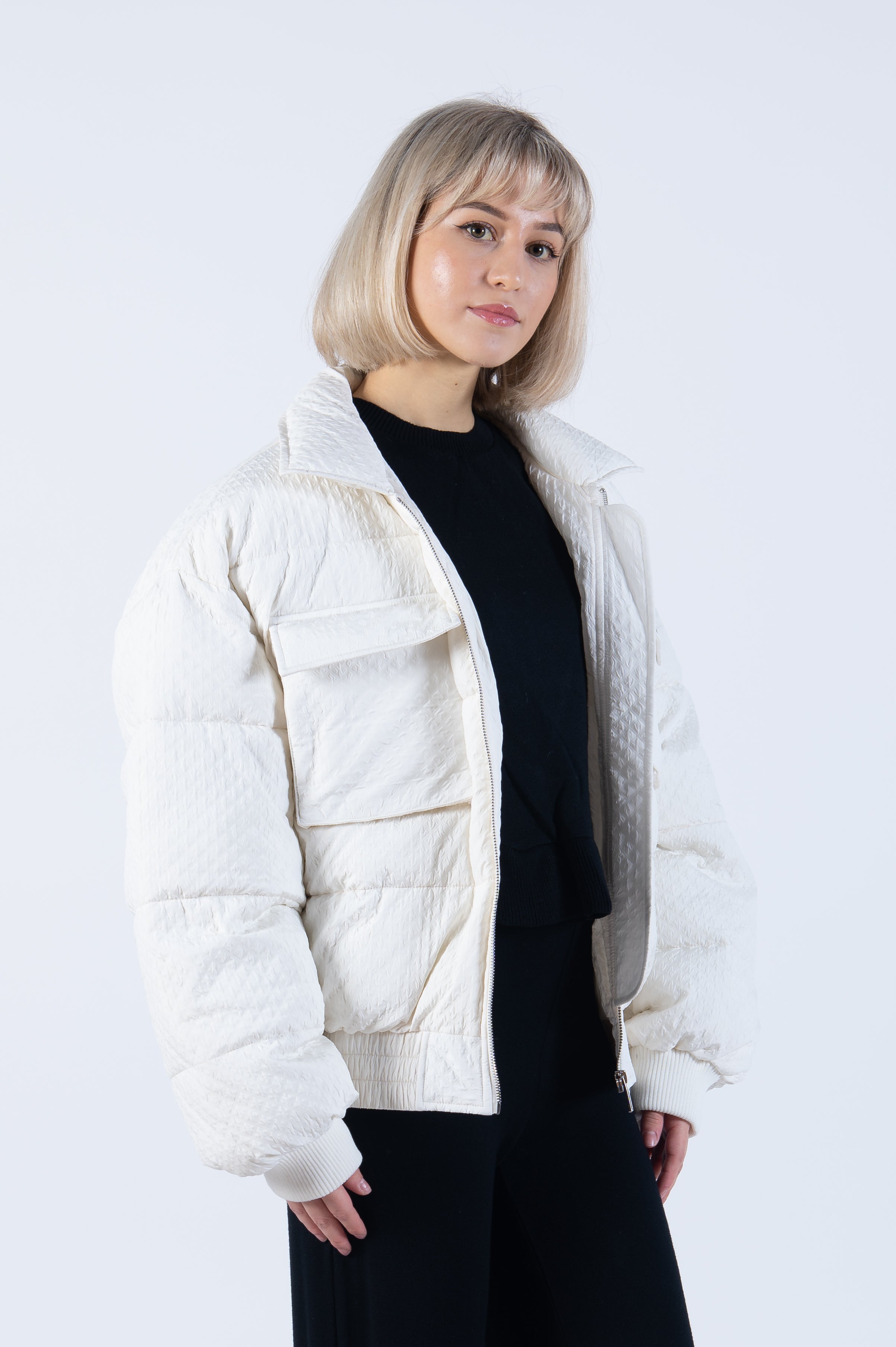 Μπουφάν Bomber με Τσέπες Oversize Fit